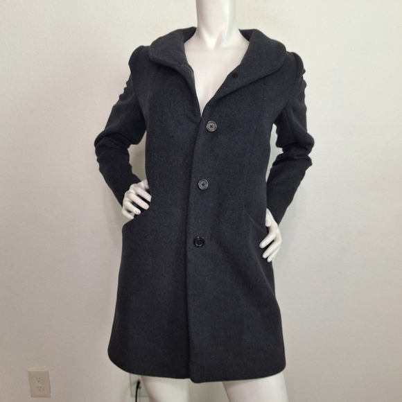 Wilfred Aritzia Gray Preppy 3 Button Pocket Wool Blend Gorpcore Coat Size XS - Picture 1 of 6